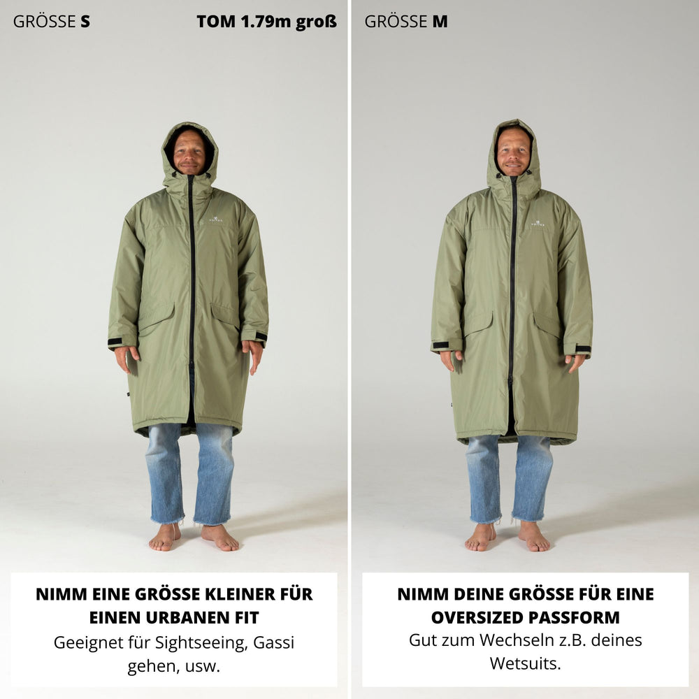 VOITED 3rd Edition Outdoor Changing Robe & Drycoat for Surfing, Camping, Vanlife & Wild Swimming - Black