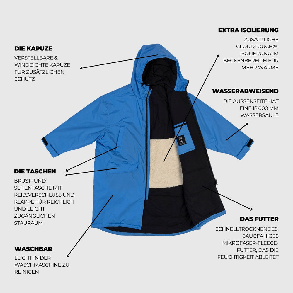 VOITED 3rd Edition Outdoor Changing Robe & Drycoat for Surfing, Camping, Vanlife & Wild Swimming - Waterfall