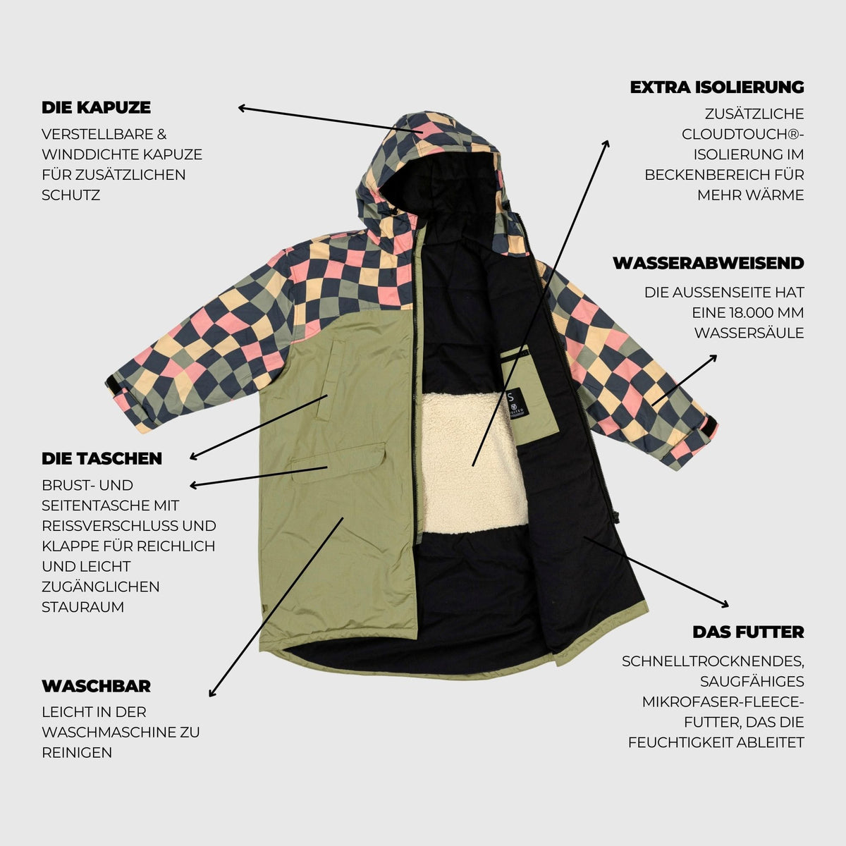 VOITED 3rd Edition Outdoor Changing Robe & Drycoat for Surfing, Camping, Vanlife & Wild Swimming - Wavecheck