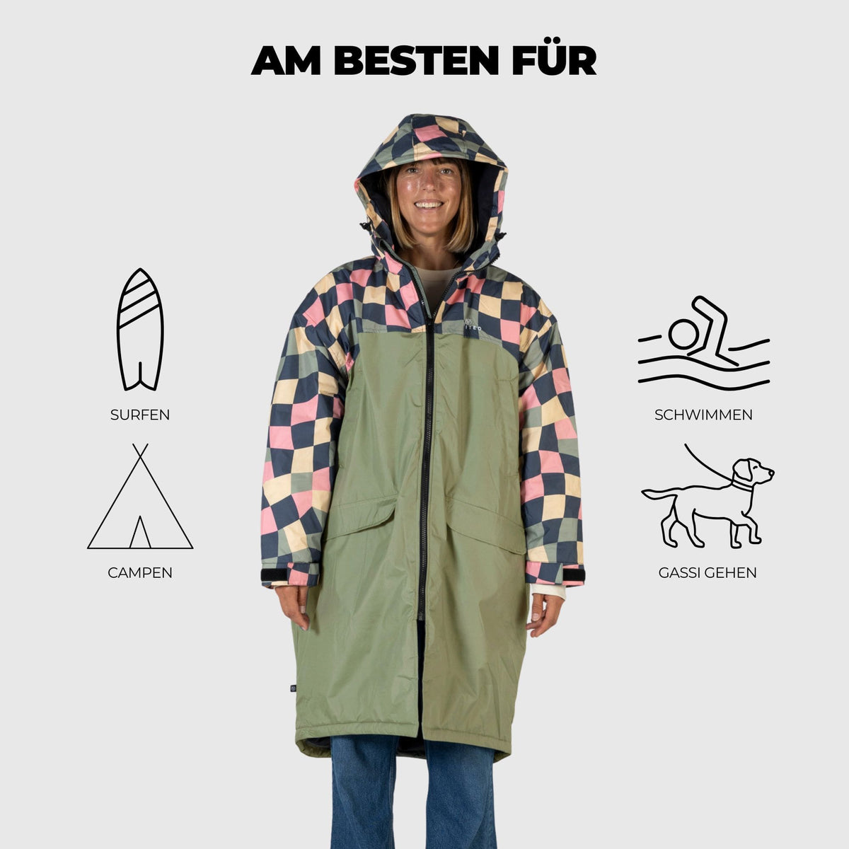 VOITED 3rd Edition Outdoor Changing Robe & Drycoat for Surfing, Camping, Vanlife & Wild Swimming - Wavecheck