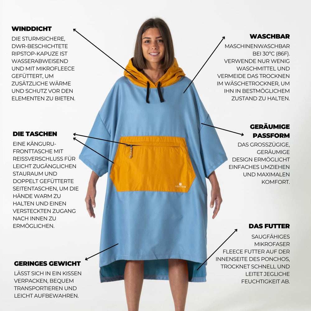 VOITED Micro Fleece Poncho - Mountain Spring/Sundial