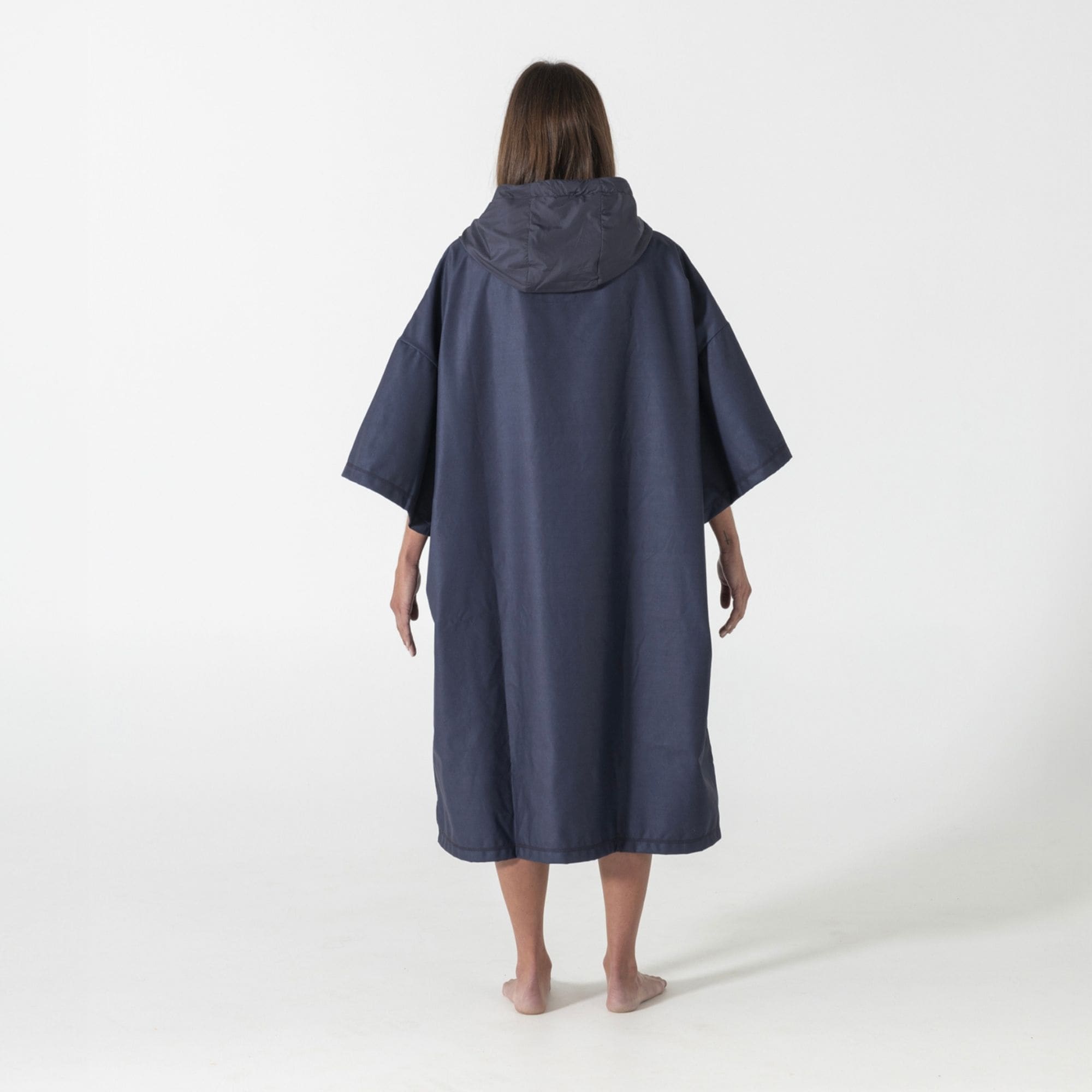 VOITED Micro Fleece Poncho - Ocean Navy/Ethno