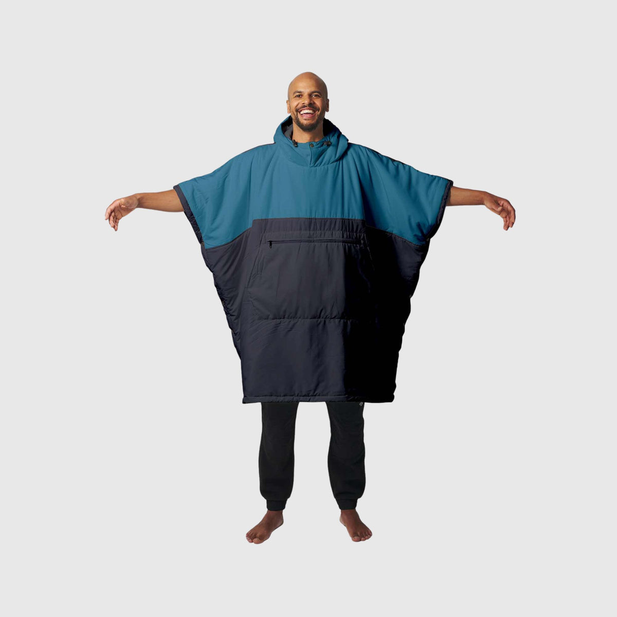 VOITED Trooper Outdoor Premium Poncho-Decke - Blue Steel / Graphite