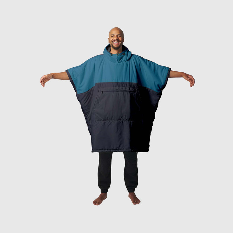 VOITED Trooper Outdoor Premium Poncho-Decke - Blue Steel / Graphite