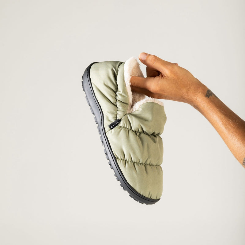 VOITED CloudTouch® Slippers - Lightweight, Indoor/Outdoor Fleece-Lined Camping Slippers - Sage