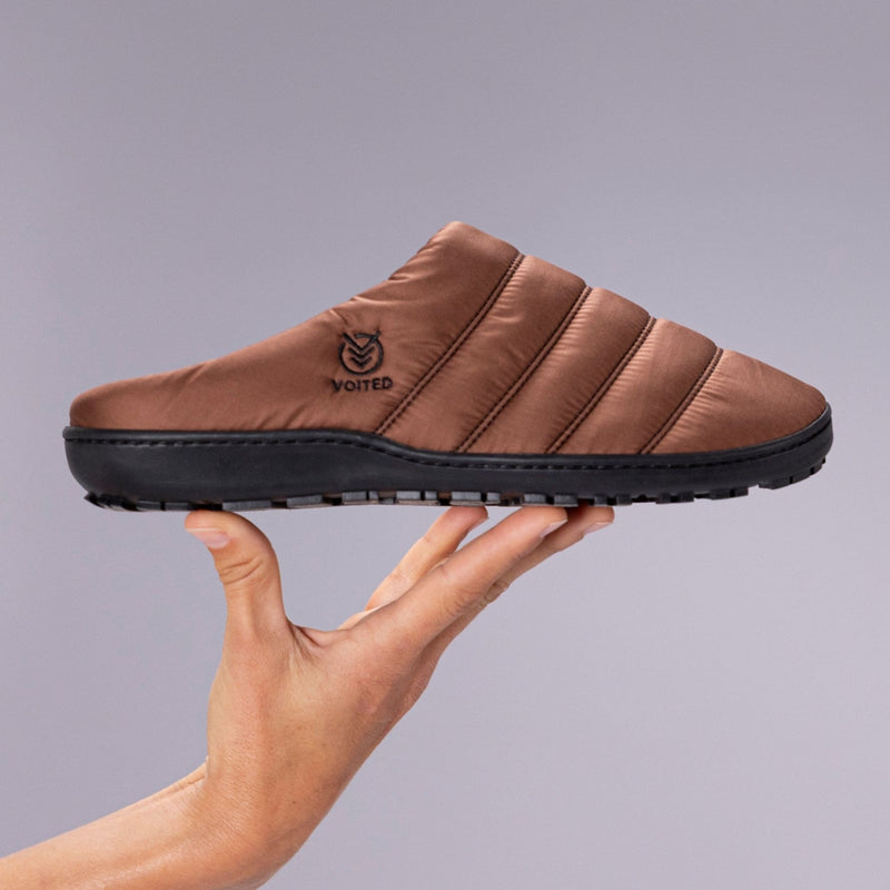 VOITED Soul Slipper - Lightweight, Indoor/Outdoor Camping Slippers - Chocolate
