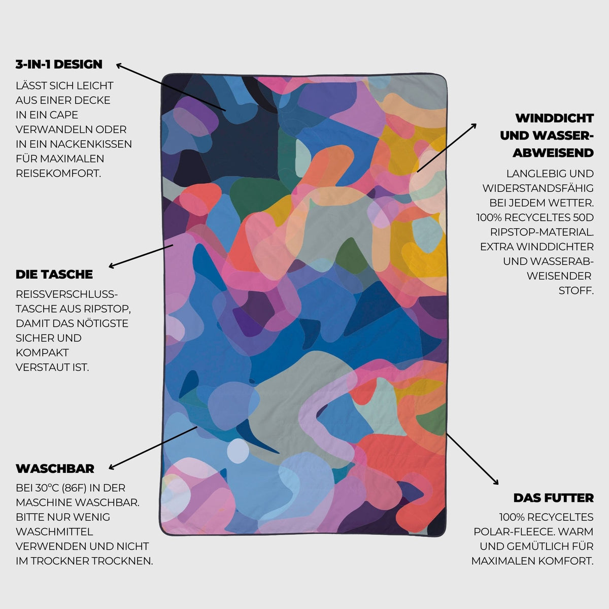 VOITED NeckPack™ Travel Pillow Blanket™ - Beyond Real