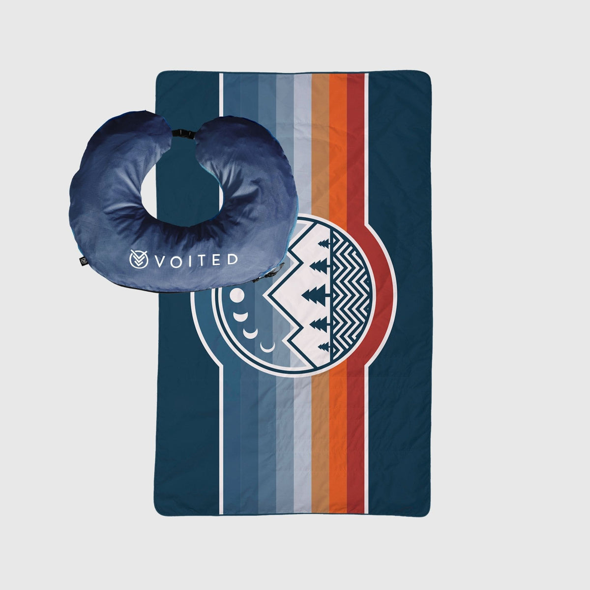 VOITED NeckPack™ Travel Pillow Blanket™  - Camp Vibes Two