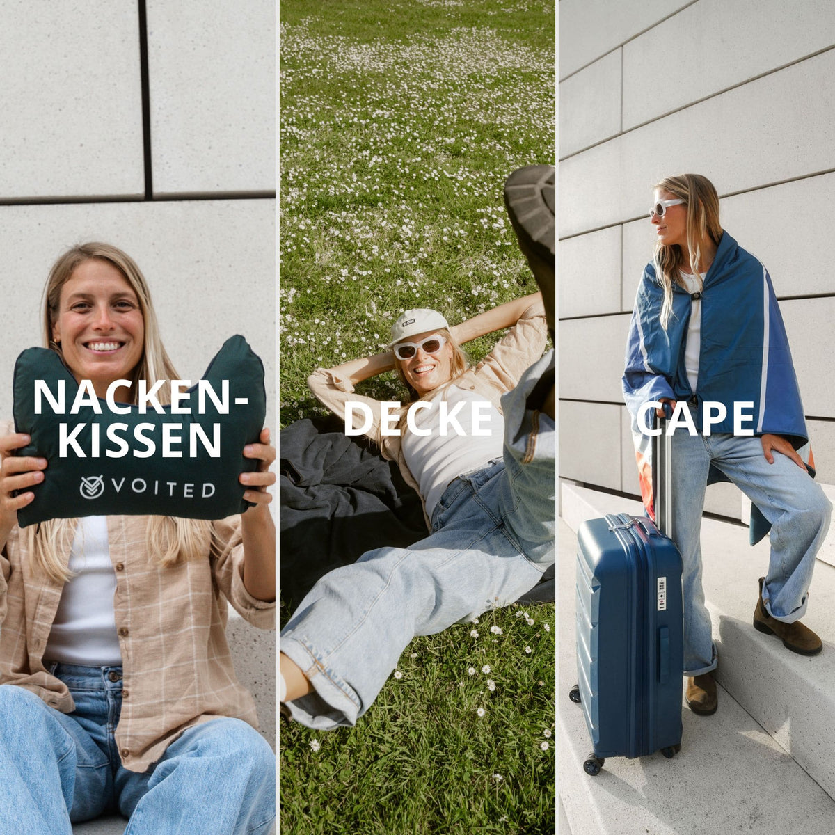 VOITED NeckPack Travel Blanket - Camp Vibes Two
