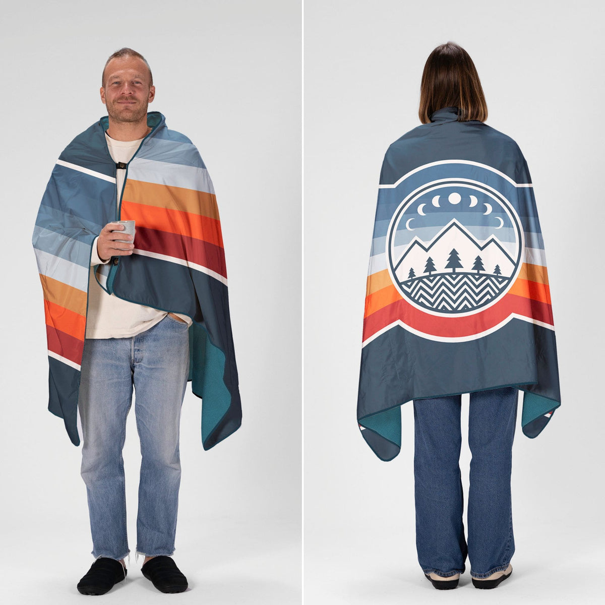 VOITED NeckPack™ Travel Pillow Blanket™  - Camp Vibes Two