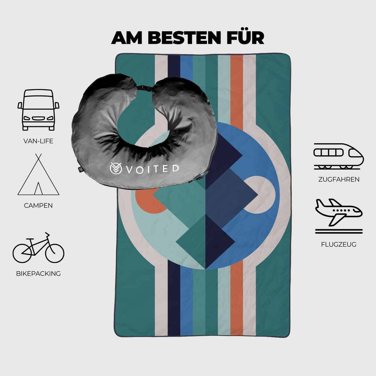 VOITED NeckPack™ Travel Pillow Blanket™ - Luna Creek