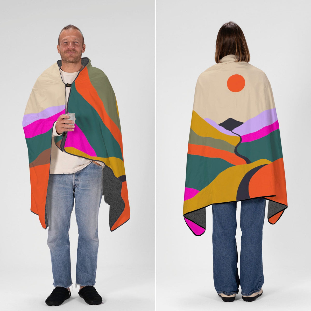 VOITED NeckPack™ Travel Pillow Blanket™ - Mystic Ridge