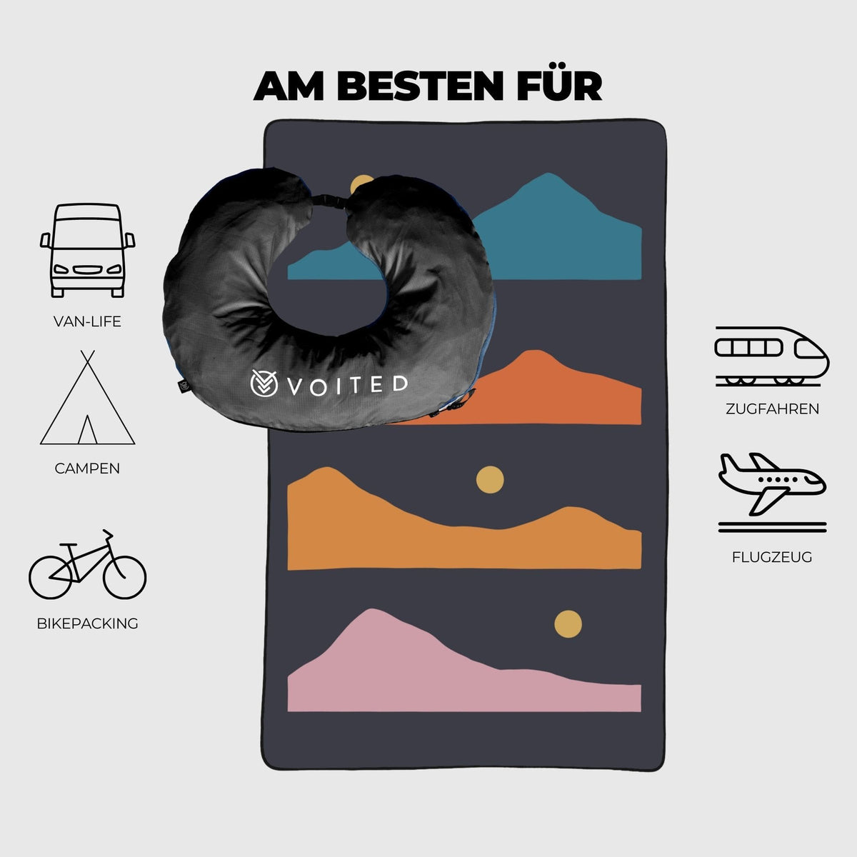 VOITED NeckPack™ Travel Pillow Blanket™  - Trailtrekker