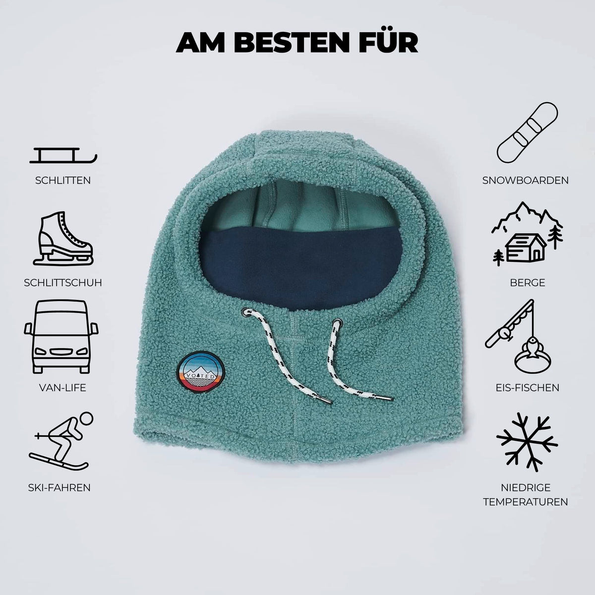 VOITED Polar Fleece Hood - Arctic