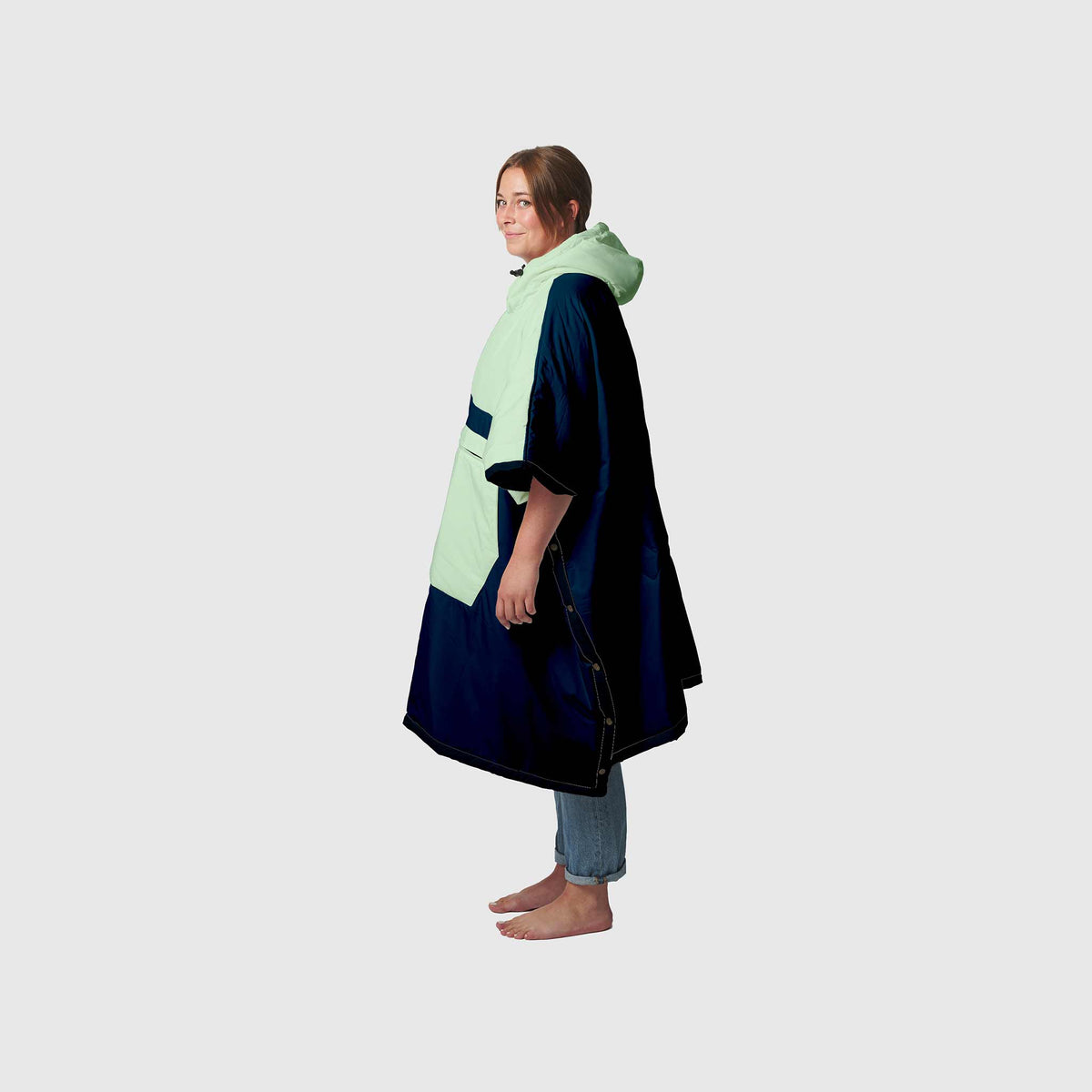 VOITED Trooper Outdoor Premium Poncho-Decke - Ocean Navy / Cameo Green