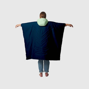 VOITED Trooper Outdoor Premium Poncho-Decke - Ocean Navy / Cameo Green