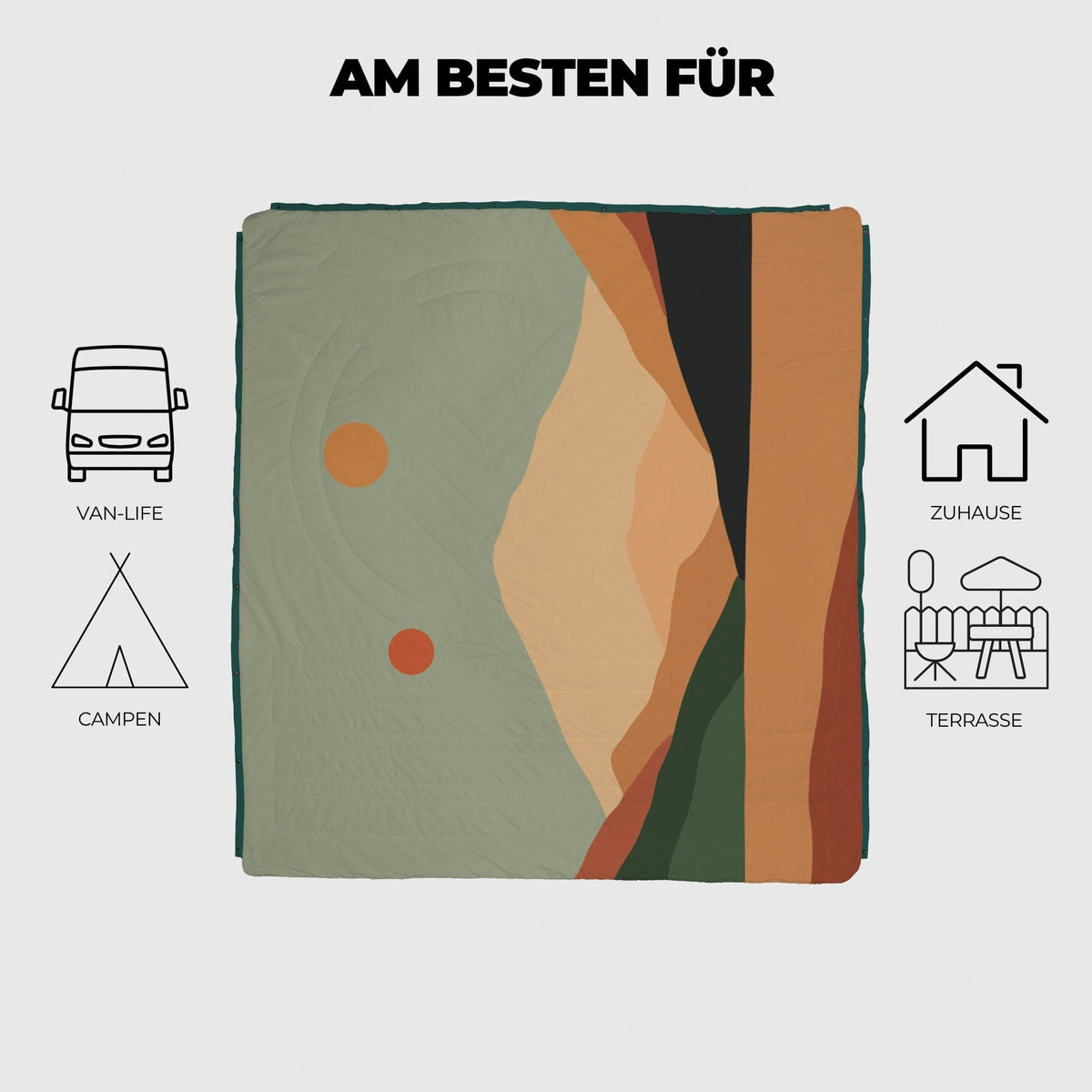 VOITED Queen CloudTouch® Indoor/Outdoor Camping Blanket - Jasper