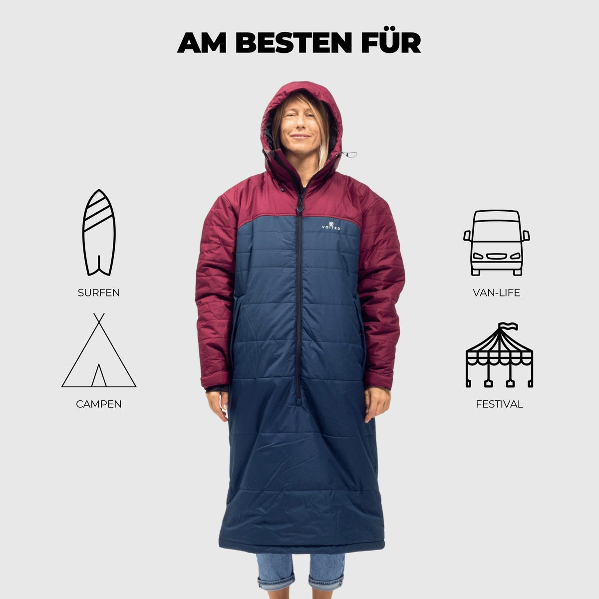 VOITED Slumber Jacket: Tragbare Decke und Schlafsack in einem