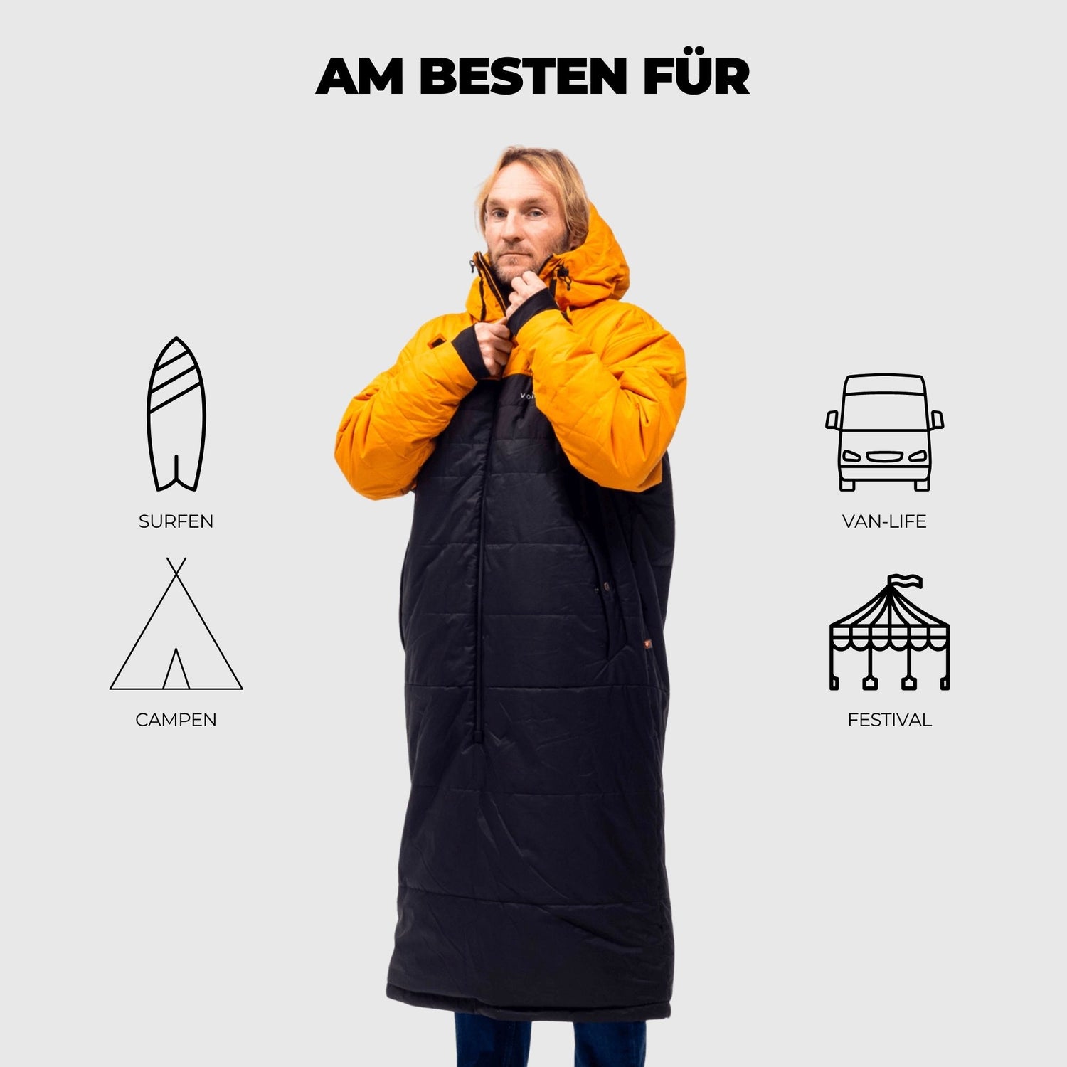 VOITED Slumber Jacket: Tragbare Decke und Schlafsack in einem