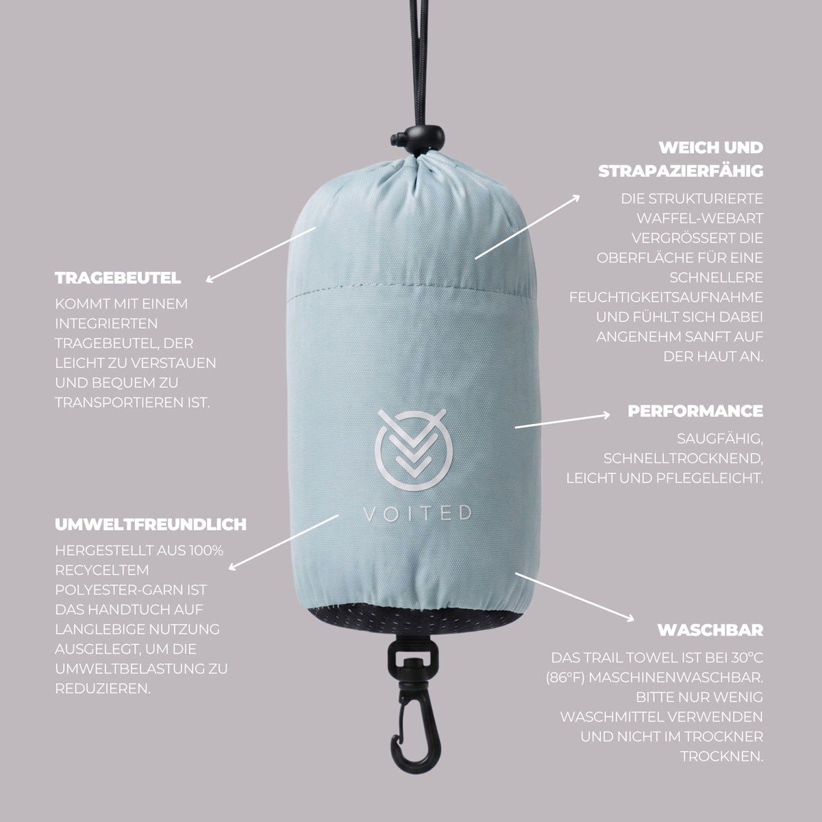 VOITED Trail Towel - Eucalyptus