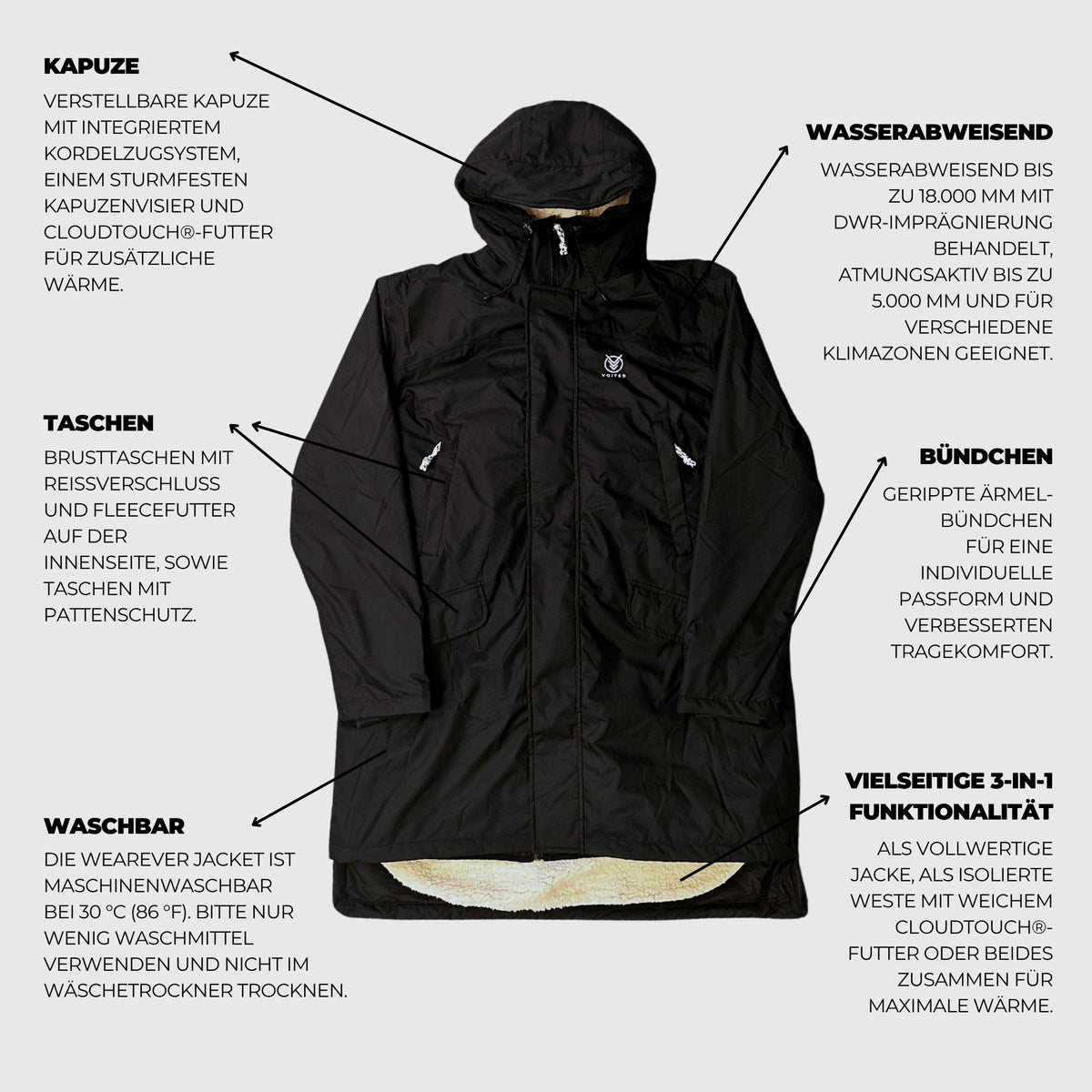 VOITED 3-in-1 Wearever Jacket