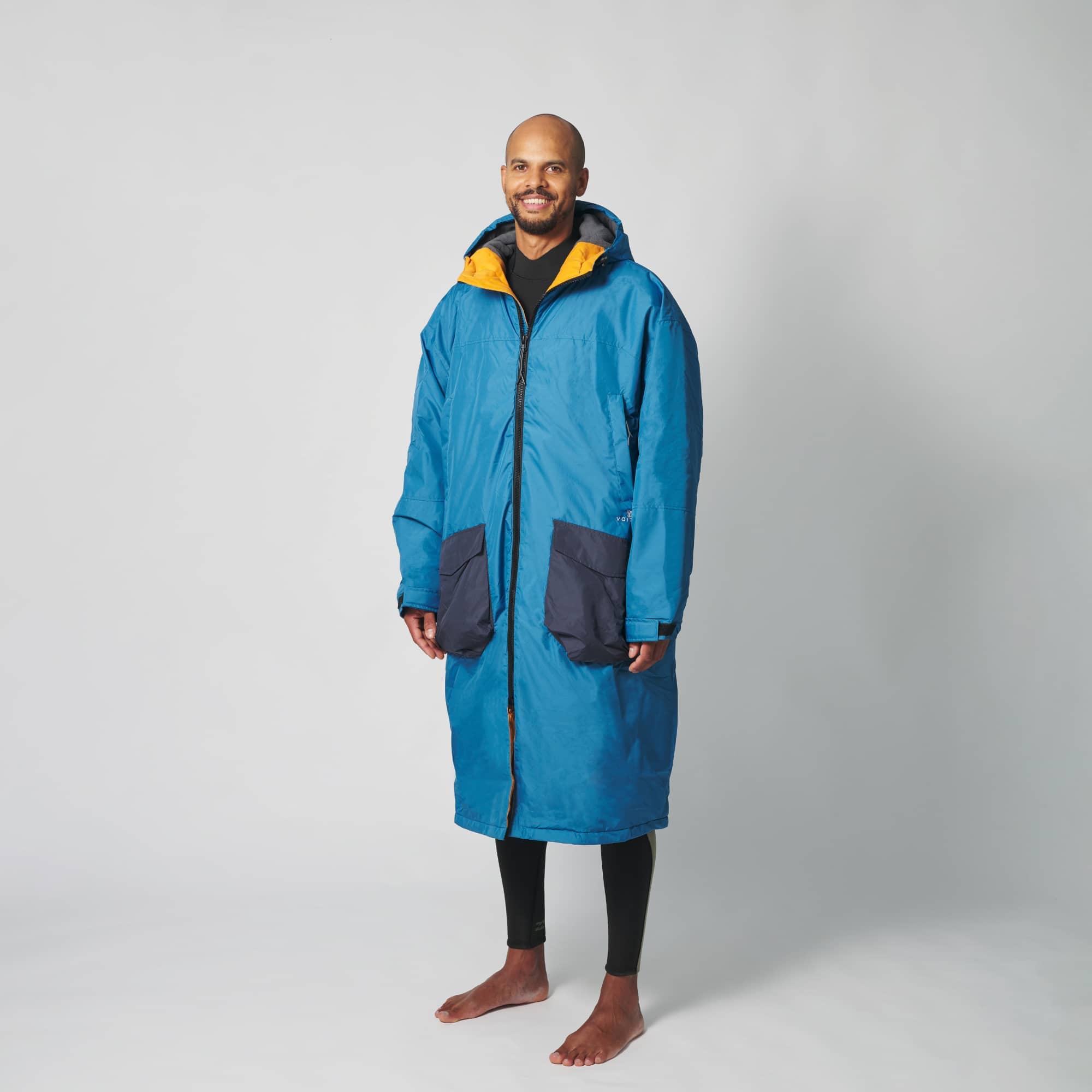 VOITED Drycoat Changing Robe: Warmes Umzieh- & Surfponcho (Zip) - Blue ...