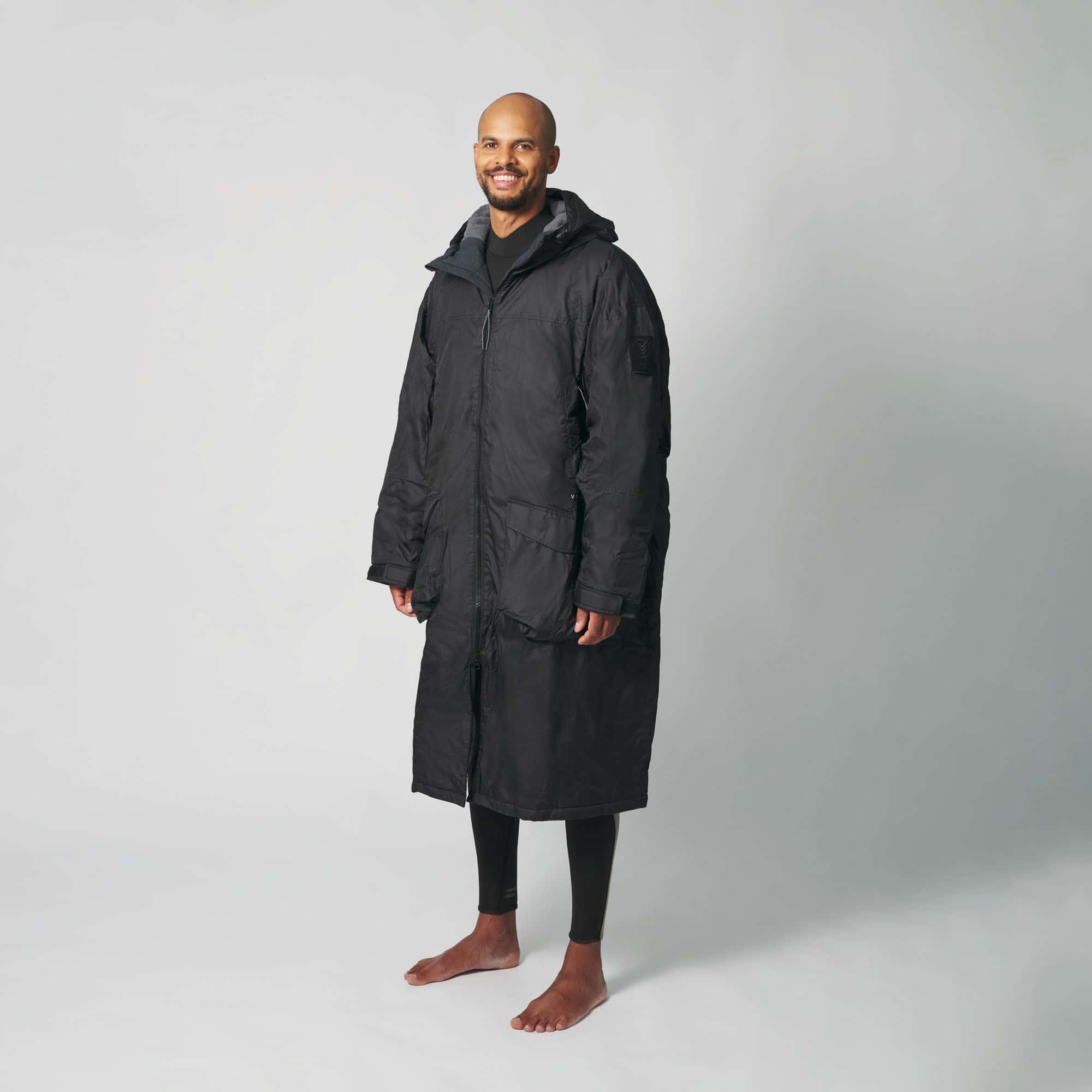 Voited Robe VOITED Drycoat Changing Robe: Warmes Umzieh- & Surfponcho (Zip) - Black ...